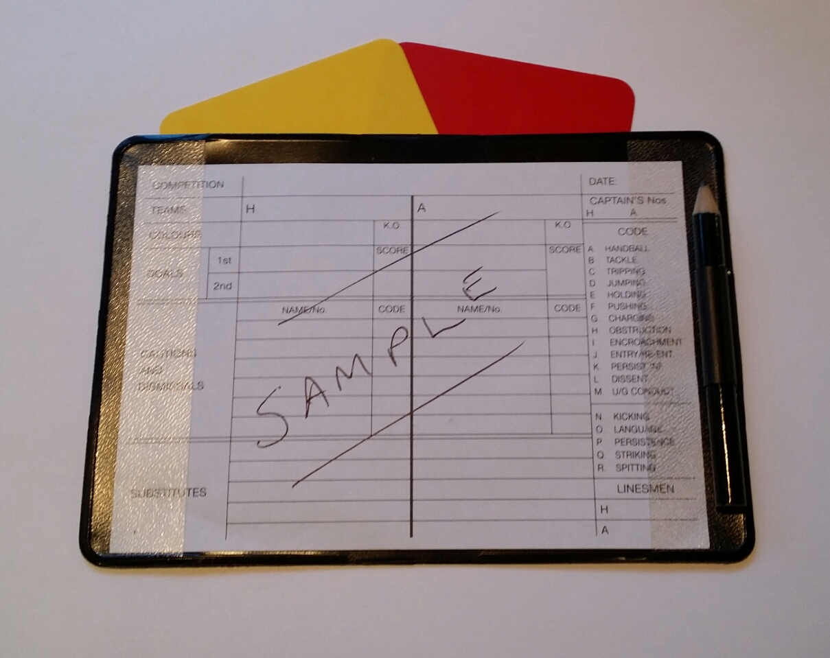 Refkit Football Referee Wallet with Red/Yellow Cards, Match Pad & Pencil
